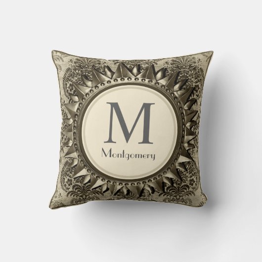 ヴィンテージアンティークサンフレーム-パーソナライズされた クッション (裏面)