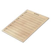 ヴィンテージアンティークシカスタムート音楽紙 ノートパッド (アングル)