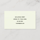 ヴィンテージアンティークショップセピア素朴カントリージャグ 名刺 (裏面)