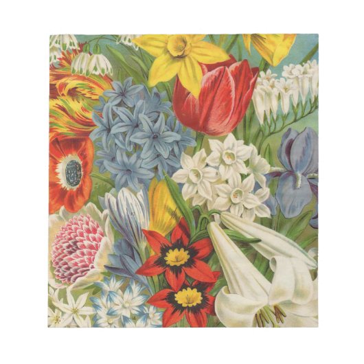 ヴィンテージアンティークシードカタログタイル、プレート、ギフト ノートパッド (正面)