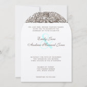 ヴィンテージアンティークスクロール作業結婚式招待状 招待状 (正面)