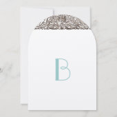 ヴィンテージアンティークスクロール作業結婚式招待状 招待状 (裏面)