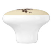 ヴィンテージアンティークスタイルカントリーファームチキンヘン セラミックノブ (側面)