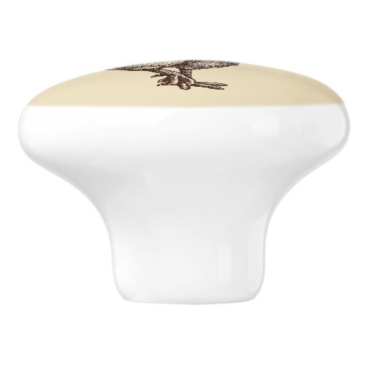 ヴィンテージアンティークスタイルカントリーファームチキンヘン セラミックノブ (側面)