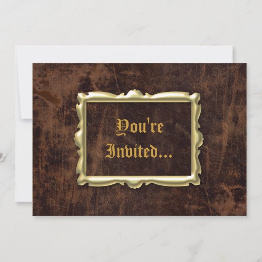 ヴィンテージアンティークスタイルパーティの招待状 招待状 (正面)