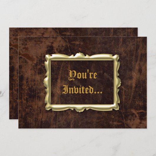 ヴィンテージアンティークスタイルパーティの招待状 招待状 (正面/裏面)