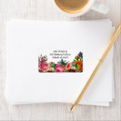 ヴィンテージアンティークスタイルフローラ差出人住所ラベル ラベル (インサイチュ)