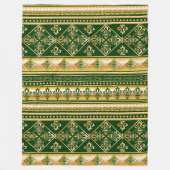 ヴィンテージアンティークスタイル – シームレスパターン1 フリースブランケット (正面)