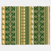 ヴィンテージアンティークスタイル – シームレスパターン1 フリースブランケット (正面(横))