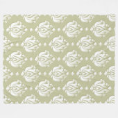 ヴィンテージアンティークスタイル – シームレスパターン5 フリースブランケット (正面(横))