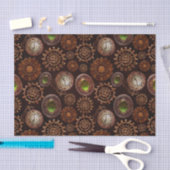 ヴィンテージアンティークスチームパンククロックアンドギア 薄葉紙 (クラフト)