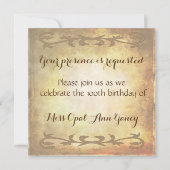 ヴィンテージアンティークスファンシークロールの色あせた羊皮紙の外観 招待状 (正面)