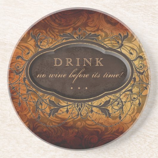 ヴィンテージアンティークス葉ワインコースター コースター (正面)