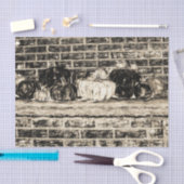 ヴィンテージアンティークセピアオータムカボキンズブリック 薄葉紙 (クラフト)