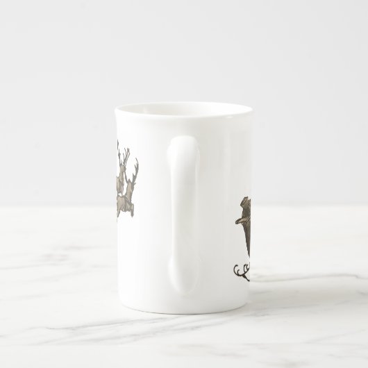 ヴィンテージアンティークセピアサンタスリートインディアス ボーンチャイナマグカップ (裏面)