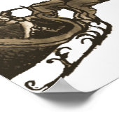 ヴィンテージアンティークセピアサンタスリートインディアス ポスター (角)