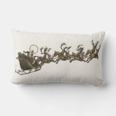 ヴィンテージアンティークセピアサンタスレイトナカイズ ランバークッション (裏面)
