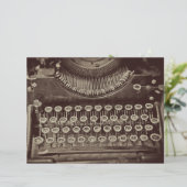 ヴィンテージアンティークセピアトーンタイプライターデカップージ (スタンド正面)