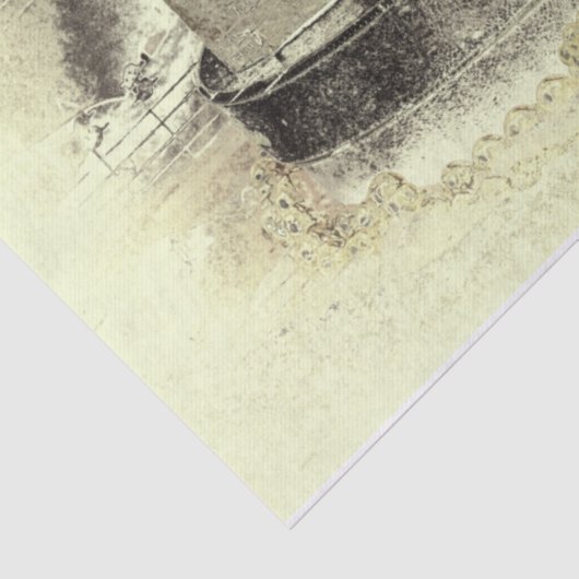 ヴィンテージアンティークセピアベージュブラックシートミュージック 薄葉紙 (詳細)