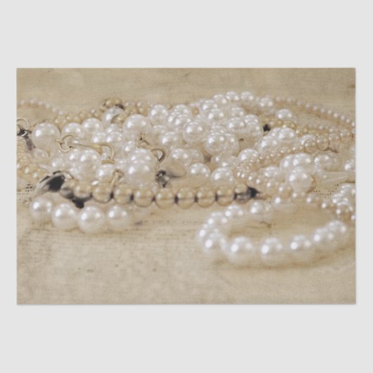 ヴィンテージアンティークセピア茶白真珠テクスチャ 薄葉紙 (正面)