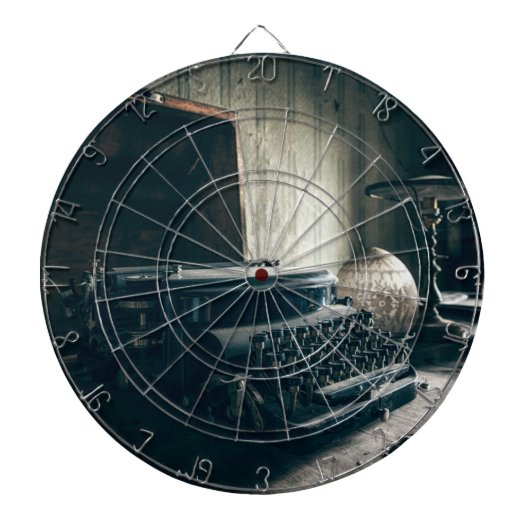 ヴィンテージアンティークタイプライター ダーツボード (正面)