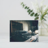 ヴィンテージアンティークタイプライター ポストカード (スタンド正面)