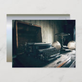 ヴィンテージアンティークタイプライター ポストカード (正面/裏面)