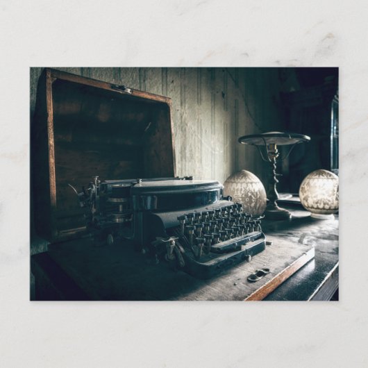 ヴィンテージアンティークタイプライター ポストカード (正面)