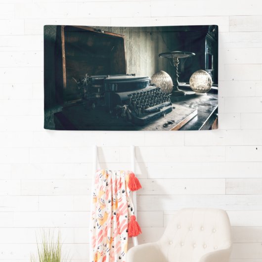 ヴィンテージアンティークタイプライター 横断幕 (インサイチュ)