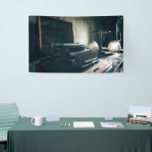 ヴィンテージアンティークタイプライター 横断幕 (トレードショー)