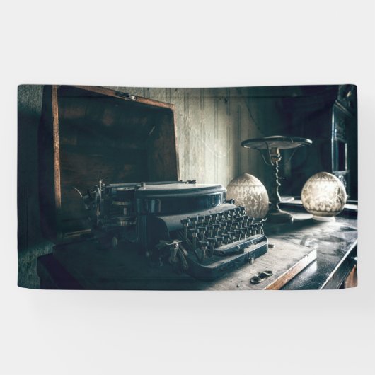 ヴィンテージアンティークタイプライター 横断幕 (横)