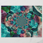 ヴィンテージアンティークターコイズティール(緑がかった色)ブルーレトロバルーン (裏面)