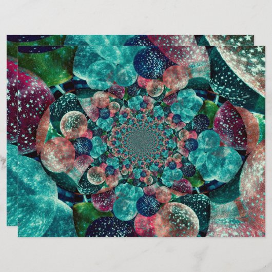 ヴィンテージアンティークターコイズティール(緑がかった色)ブルーレトロバルーン (正面/裏面)