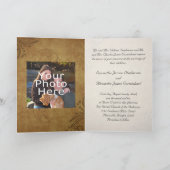 ヴィンテージアンティークティーステインスワール結婚式招待状 招待状 (内部)