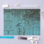 ヴィンテージアンティークティール（緑がかった色）グリーンテクスチグランジャ 薄葉紙 (クラフト)