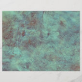 ヴィンテージアンティークティール（緑がかった色）ターコイズブラウンテクスチャ (裏面)