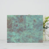 ヴィンテージアンティークティール（緑がかった色）ターコイズブラウンテクスチャ (スタンド正面)