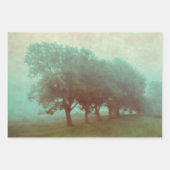 ヴィンテージアンティークティール（緑がかった色）テクスチャ景観分離 ラッピングペーパーシート (正面2)