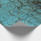 ヴィンテージアンティークティール(緑がかった色)緑のテクスチャグランジ ラッピングペーパー (角)