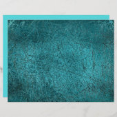 ヴィンテージアンティークテクスチャティール(緑がかった色)ターコイズスクラッチ (正面/裏面)