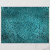 ヴィンテージアンティークテクスチャティール(緑がかった色)ターコイズスクラッチ (正面)