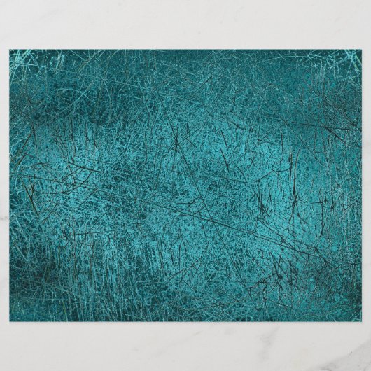 ヴィンテージアンティークテクスチャティール(緑がかった色)ターコイズスクラッチ (正面)