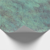 ヴィンテージアンティークテクスチャティール（緑がかった色）ブラウンデコパージュ ラッピングペーパー (角)