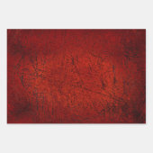 ヴィンテージアンティークテクスチャ暗赤色ブラックスクラッチ ラッピングペーパーシート (正面2)