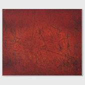 ヴィンテージアンティークテクスチャ濃い赤黒の傷 ラッピングペーパー (フラット)