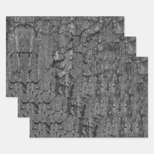 ヴィンテージアンティークテクスチャ(白黒) ラッピングペーパーシート (セット)