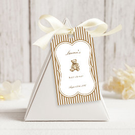 ヴィンテージアンティークテディベアトイルベビーシャワー ギフトタグ