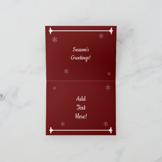 ヴィンテージアンティークトラクタークリスマスツリー素朴バーン シーズンカード (内部)