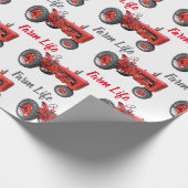 ヴィンテージアンティークトラクターファームライフ農家 ラッピングペーパー (角)