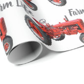 ヴィンテージアンティークトラクターファームライフ農家 ラッピングペーパー (ロールコーナー)